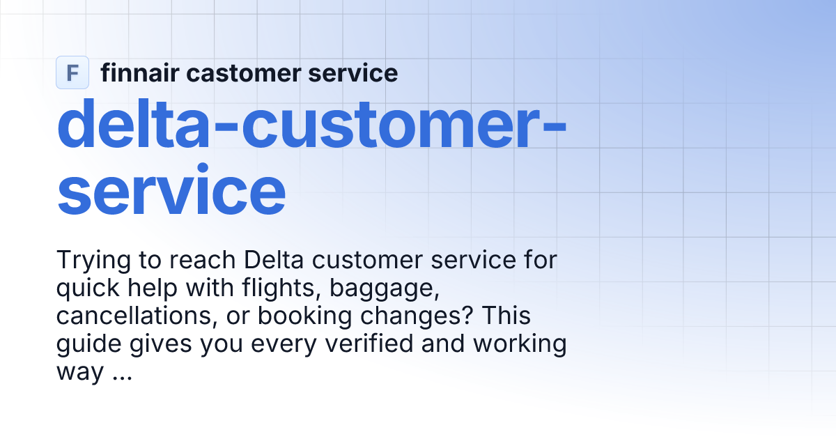 delta-customer-service | finnair castomer service